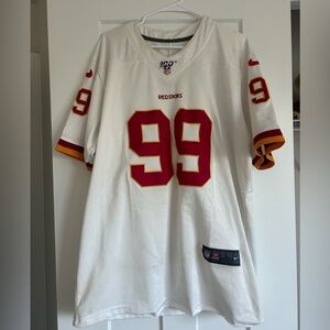 Redskins White Jersey with Red and Gold Accents